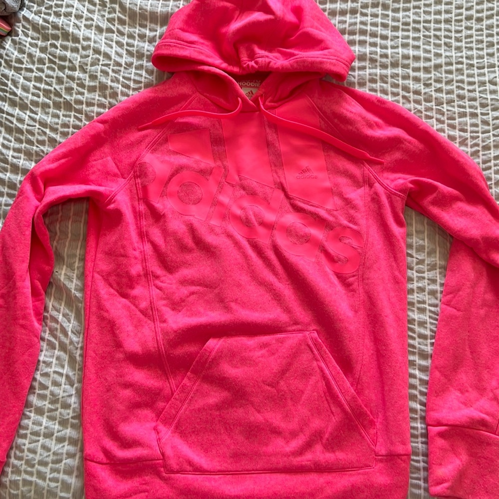 Hot pink Adidas sweat shirt